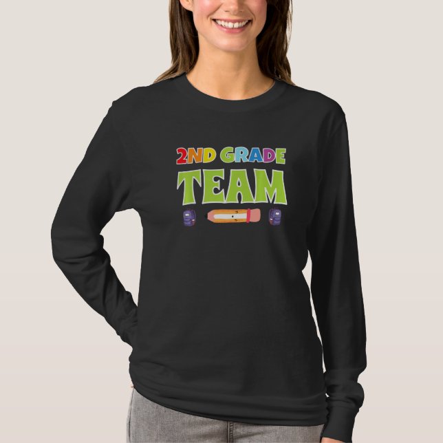 2nd Grade Team Second Grade 2nd Class Boys T Shirt (Framsida)