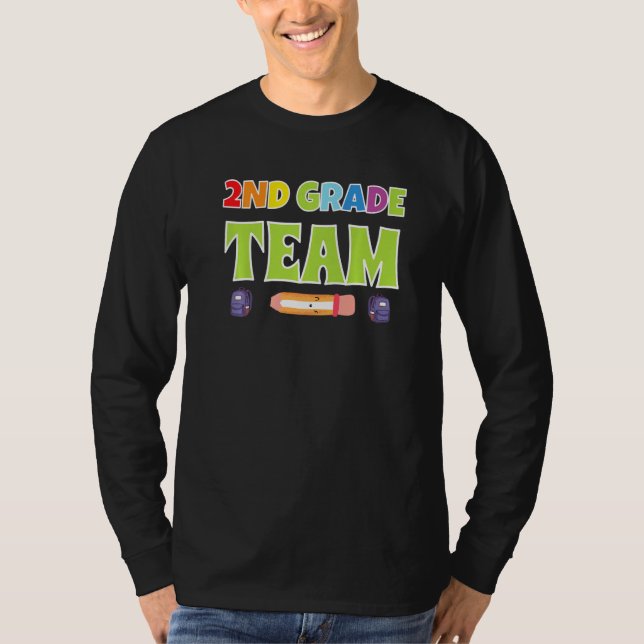 2nd Grade Team Second Grade 2nd Class Boys T Shirt (Framsida)