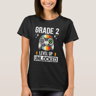 2nd Grade Unlocked Level Up Back To School Second  T Shirt