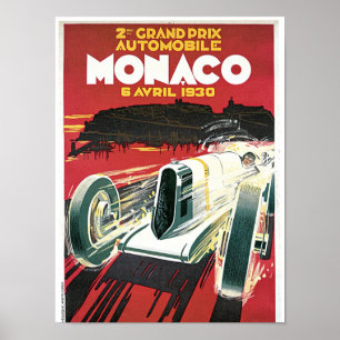 2nd Grand prix Bil de Monaco Poster