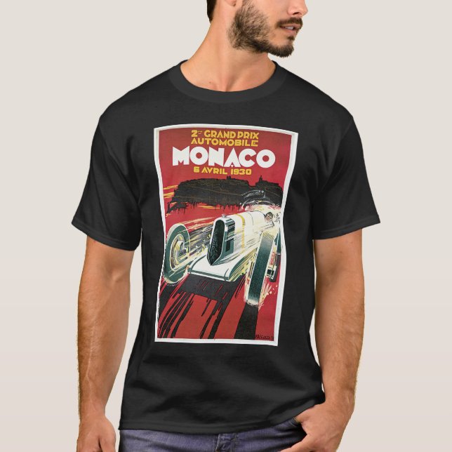 2nd Grand prix Bil de Monaco T Shirt (Framsida)