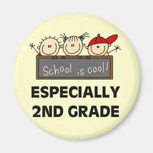 2nd Grundskolan är kalla Tshirts och gåvor Magnet