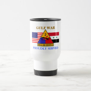 2ND GULFKRIGETTRAVEL MUG för ARMORED UPPDELNING Resemugg