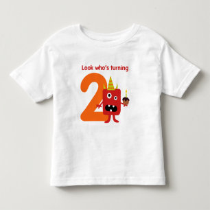 2nd Gulligt monster för födelsedagTshirt Tröja