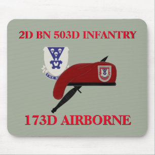 2ND INFANTERI 173RD LUFTBURNA MOUSEPAD för BN 503D Musmatta