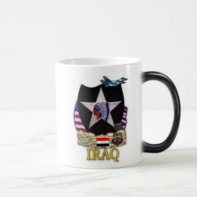 2nd iraq för infanteriuppdelningsveteran vets magisk mugg (Höger)