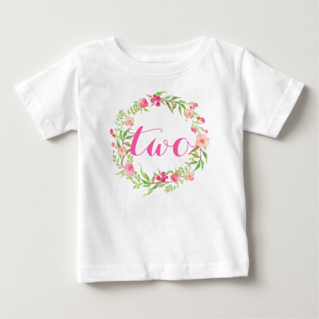 2nd Kran för blommigt för T-shirt (Framsida)
