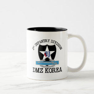 2nd legitimationKorea DMZ Vet med CIB Två-Tonad Mugg
