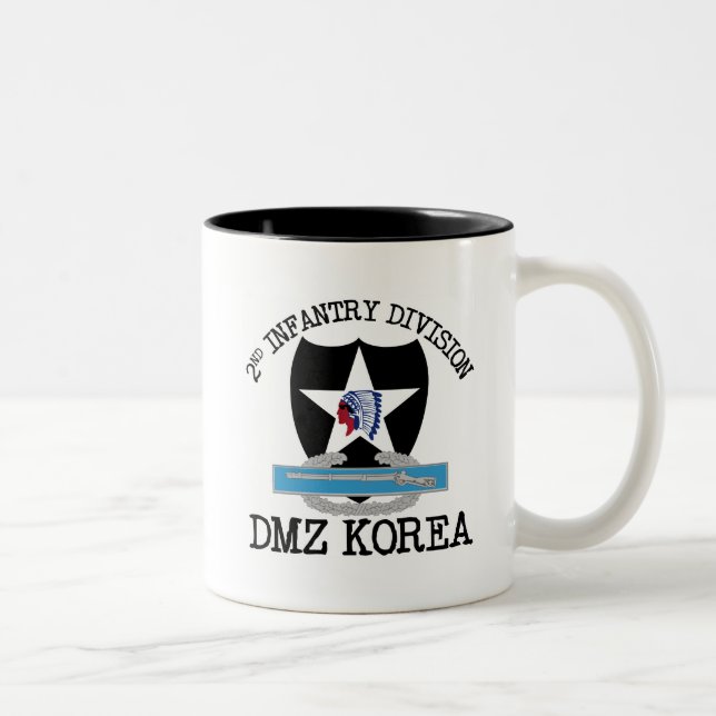2nd legitimationKorea DMZ Vet med CIB Två-Tonad Mugg (Höger)