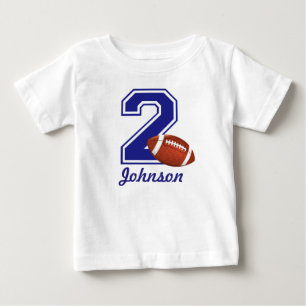 2nd Personlig för födelsedagpojkefotboll Tee Shirt
