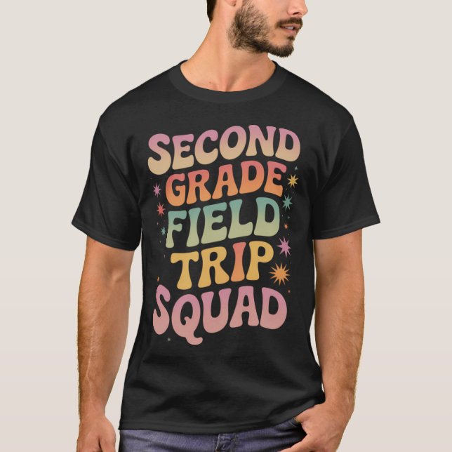 2nd Second Grade Fieldrip Squadeacher Students Mat T Shirt (Framsida)