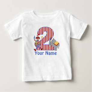 2nd Skjorta för födelsedagcirkuspersonlig Tee Shirt