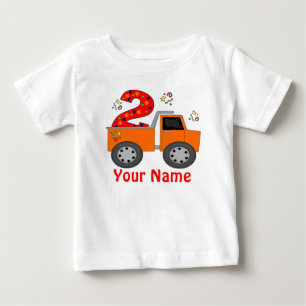 2nd T-tröja för födelsedaglastbilpersonlig T Shirt
