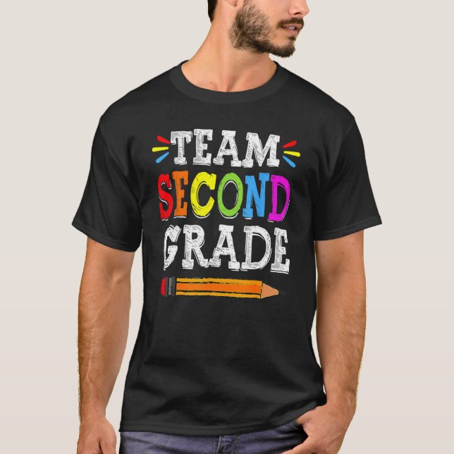 2nd Teacher Team Second Grade Squad Back To School T Shirt (Framsida)