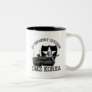 2nd Vet för legitimation DMZ Korea Två-Tonad Mugg