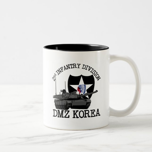2nd Vet för legitimation DMZ Korea Två-Tonad Mugg (Höger)