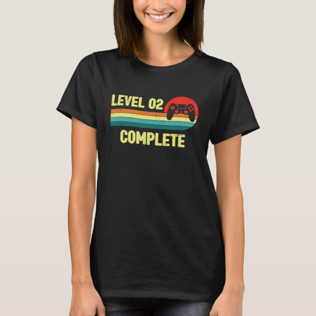 2nd Wedding Anniversary For Him Her  Level 2 Compl T Shirt (Framsida)