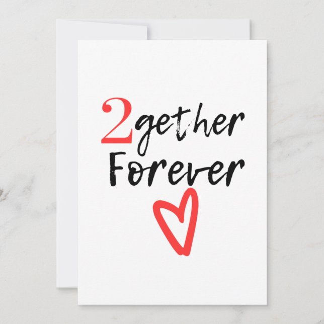 2nd wedding anniversary kort (Framsida)