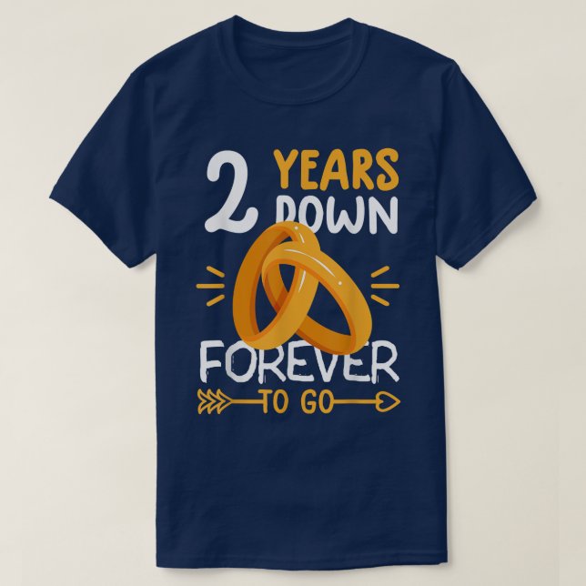 2nd wedding anniversary  tee matching couples 2 ye (Design framsida)