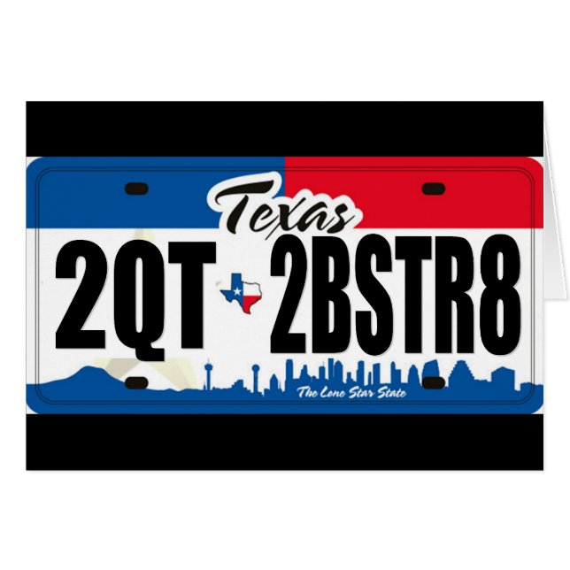 2QT2BSTR8:  Texas Hälsningskort (Framsidan Horizontal)