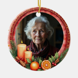 2sided Memorial Christmas Heart of Our Holidays Julgransprydnad Keramik