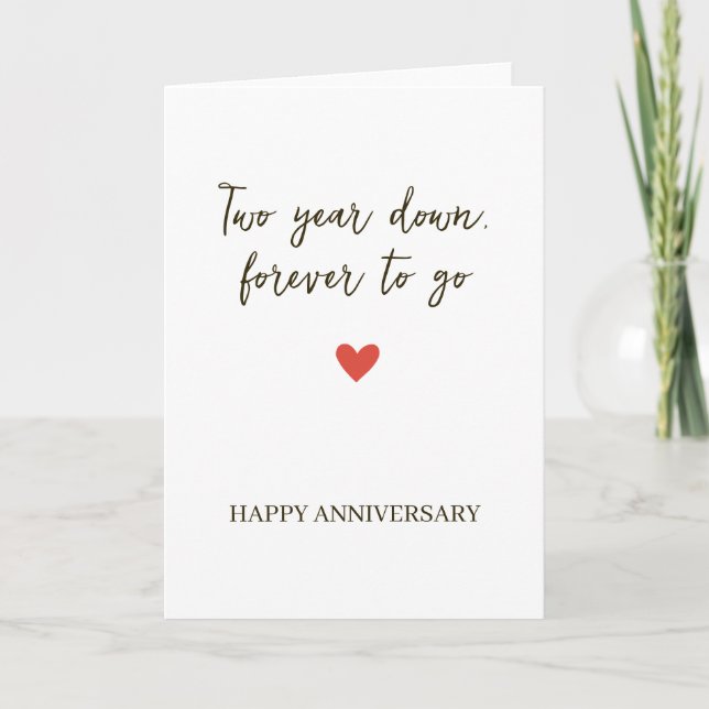 2st Anniversary – Two Year Down Forever to Go Kort (Framsida)