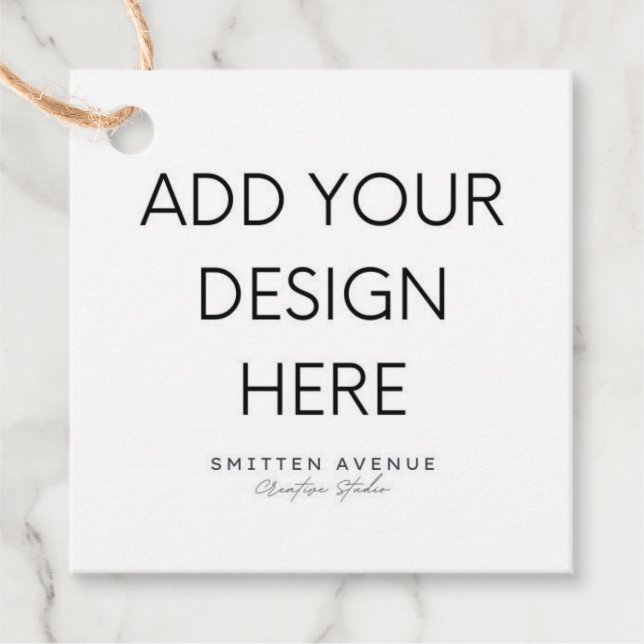 2x2" fyrkantig taggtryckning gåvor etiketter (Framsida)