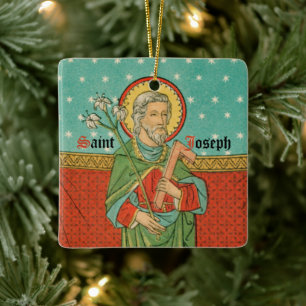 2x övre delen av St. Joseph (detaljerat; VVP 09) Julgransprydnad Keramik