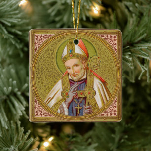 2x St. Alphonsus Liguori (SNV 02) (Square) Julgransprydnad Keramik