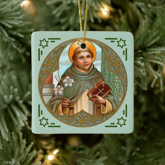 2x St. Dominic de Guzman (BK 07) Julgransprydnad Keramik (Träd)