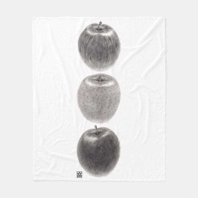 3個のりんご　縦 FLEECEFILT (Framsidan)