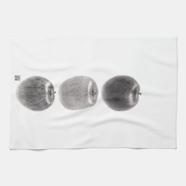 3個のりんご　縦 KÖKSHANDDUK (Horisontell)