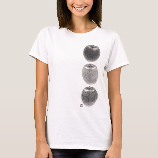 3個のりんご　縦 T SHIRT (Framsida)