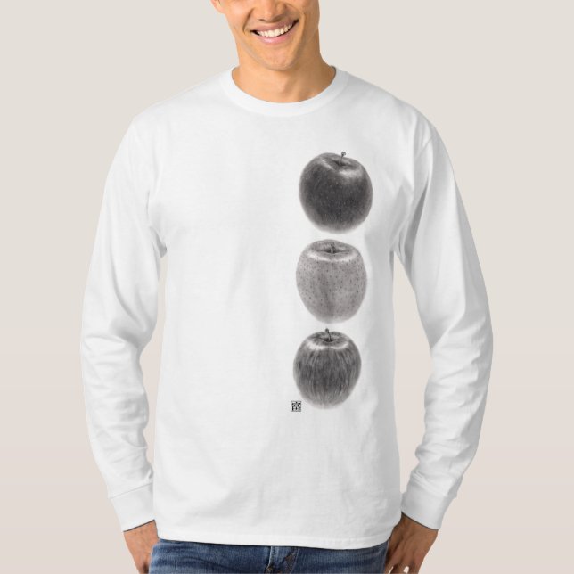 3個のりんご　縦 T SHIRT (Framsida)