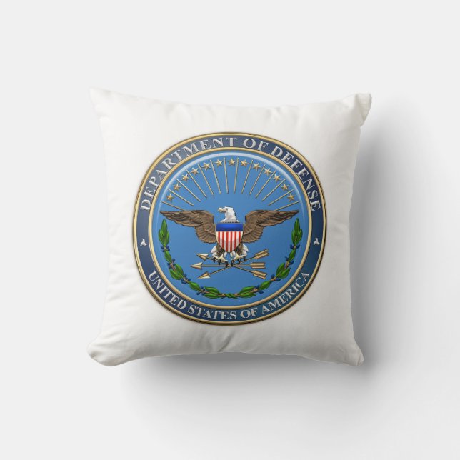 [300] Emblem [3D] från Förenta staternas försvarsd Kudde (Framsida)