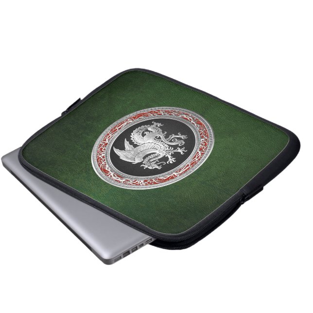 [300] Islands Dragon, Landvæ ttir [Silver] Laptop Fodral (Framre botten)