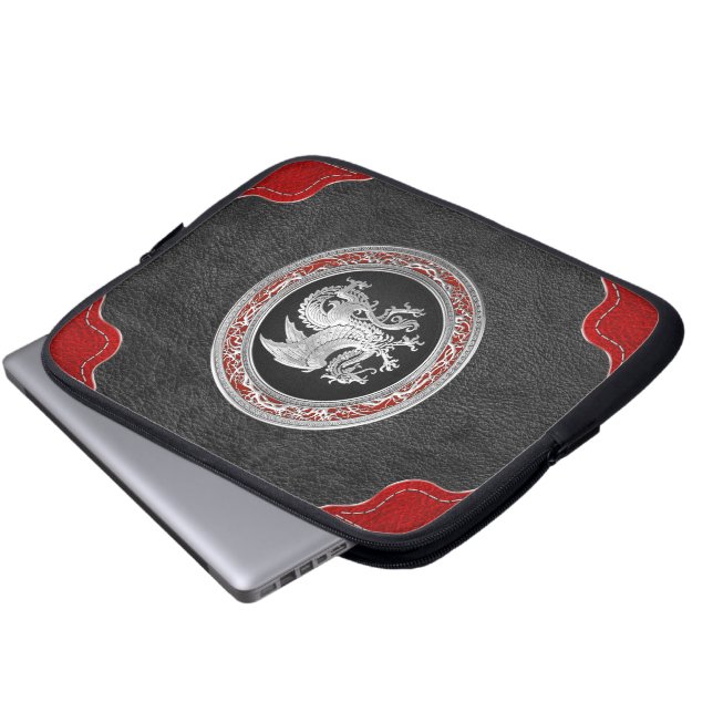 [300] Islands Dragon, Landvæ ttir [Silver] Laptop Sleeve (Framre botten)