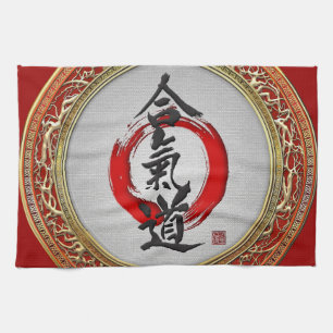 [300] Japansk kalligrafi - Aikido Kökshandduk