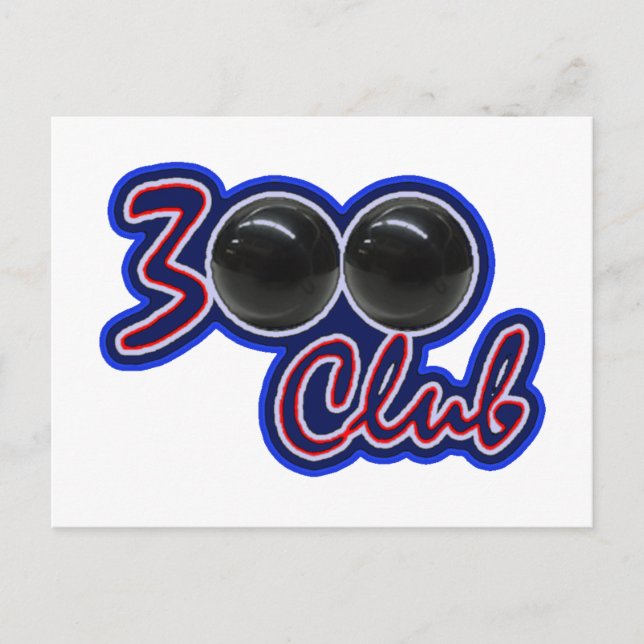 300 KLUBBAR - PERFEKT I BOWLING (BLUE) VYKORT (Framsida)