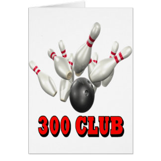 300 klubbbowling hälsningskort