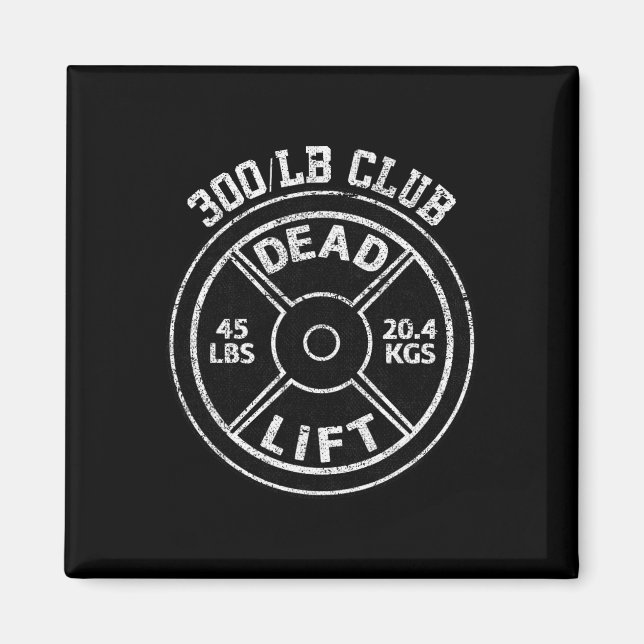 300 Lbs pund död lyft klubb gym tyngdlyftning Pow Magnet (Framsidan)