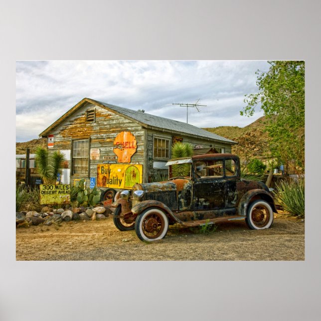 300 miles av Desert Ahead-utskrift Poster (Framsidan)