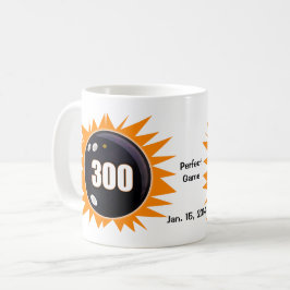 300 Orange för spel och svart Kaffemugg