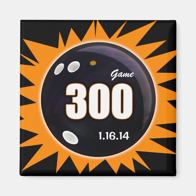 300-Perfekters spel, Orange och svart Magnet (Framsidan)