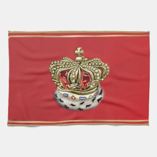 [300] Prince [kung] kunglig krona [päls+[Rött] Kökshandduk