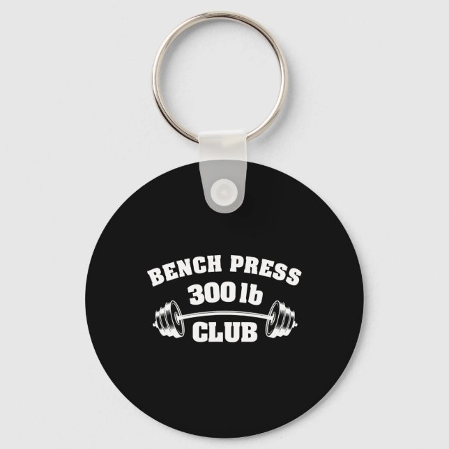 300 Pund Bänkpressklubb Gym Tyngdlyftning P Nyckelring (Framsida)