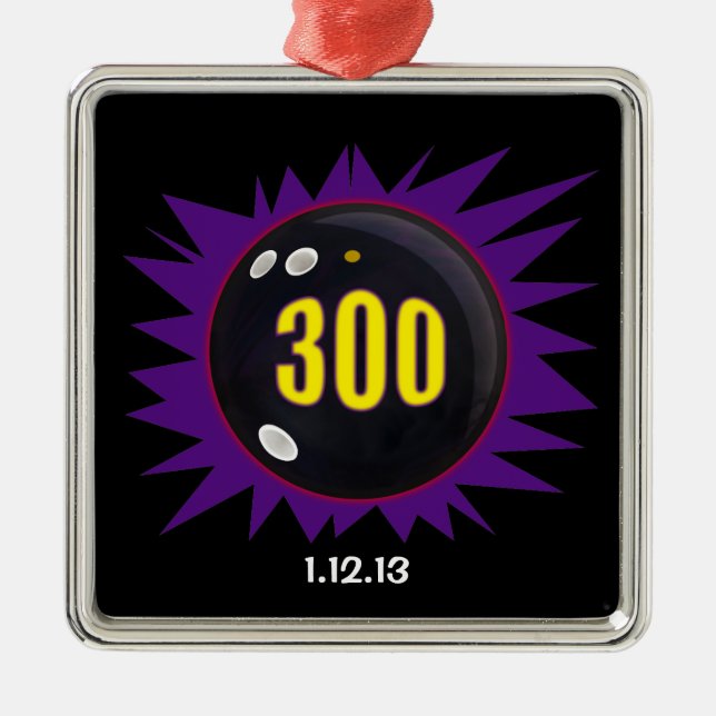 300 vilt, med datum, julgransprydnad metall (Framsidan)