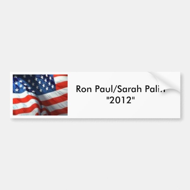 3021805889 Ron Paul/Sarah Palin " 2012 ", Bildekal (Framsidan)