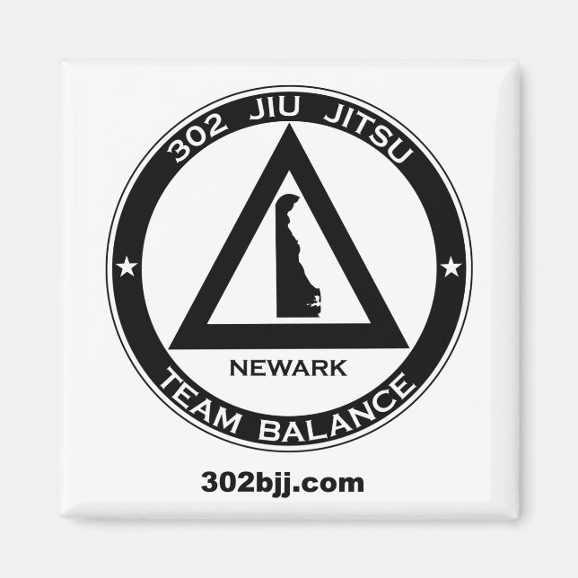 302 Jiu Jitsu Logotyp Magnet (Framsidan)