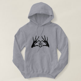 303 Skalle Hjärtan Händer LOGO T Shirt